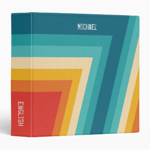Colourful Retro Stripes  -   70s, 80s Design Binder