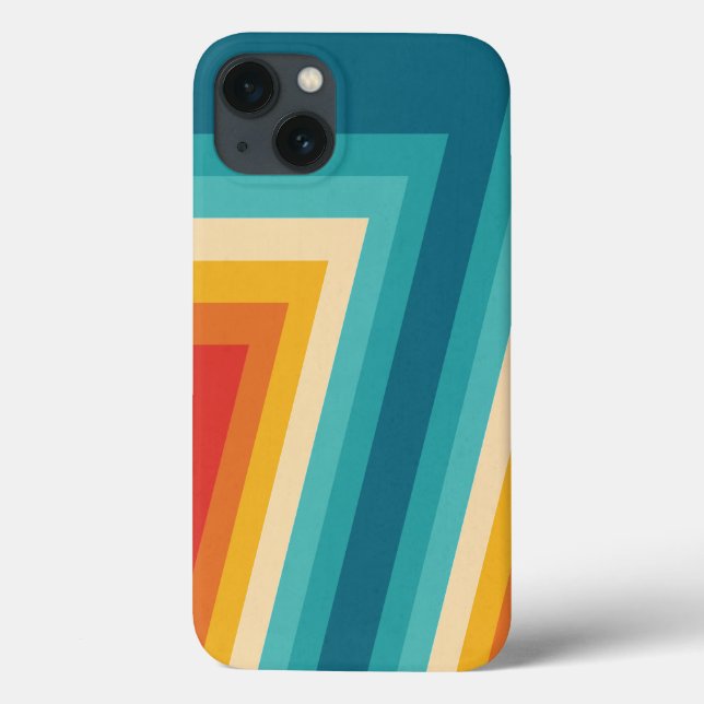 Colourful Retro Stripes  -   70s 80s  Design Case-Mate iPhone Case (Back)