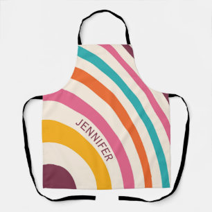 Colourful retro style curves apron