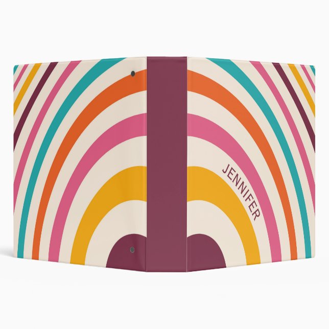 Colourful retro style curves binder (Background)