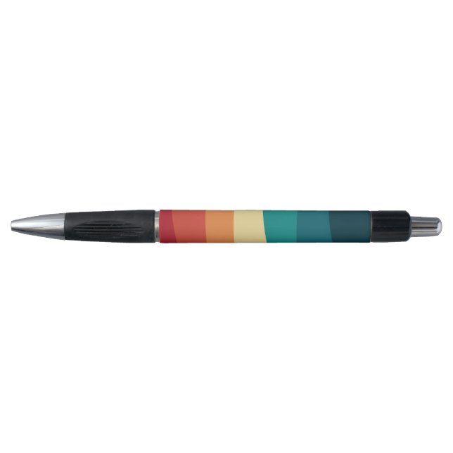 Colourful retro style curves design pen (Front)