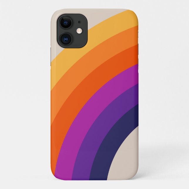 Colourful retro style rainbow art Case-Mate iPhone case (Back)