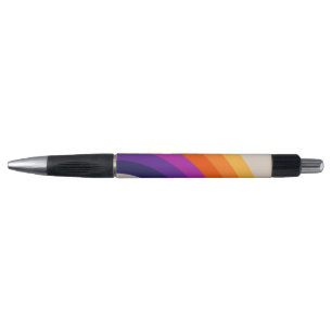 Colourful retro style rainbow art pen