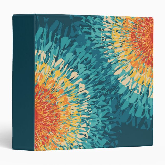 Colourful retro style solar flare  binder (Front/Spine)