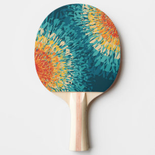 Colourful retro style solar flare  ping pong paddle