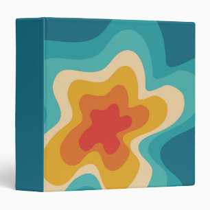 Colourful retro style swirl design binder
