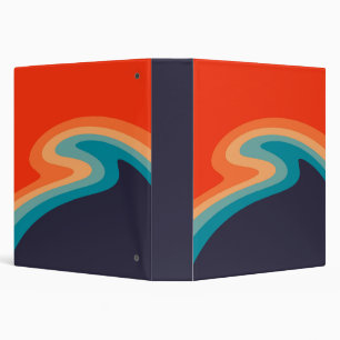 Colourful retro style swirl design binder
