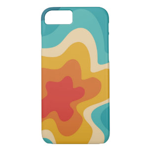 Colourful retro style swirl design Case-Mate iPhone case