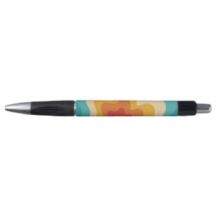 Colourful retro style swirl design pen