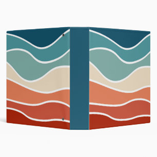 Colourful retro style waves binder