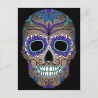 Colourful Retro Sugar Skull
