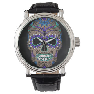 Colourful Retro Sugar Skull Watch