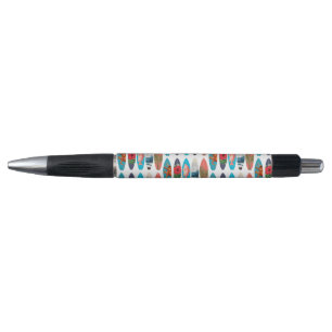 Colourful Retro Surfboards Pattern Pen