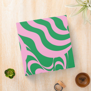 Colourful Retro Swirl Groovy Y2K Pattern Binder
