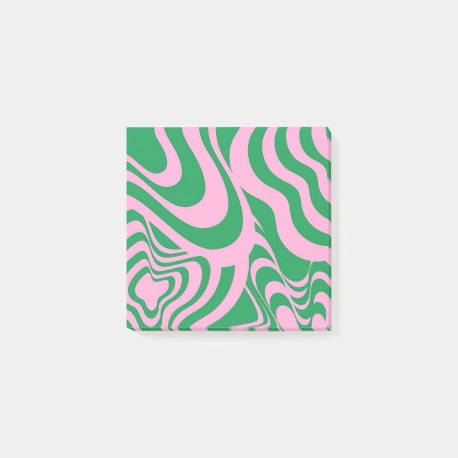 Colourful Retro Swirl Groovy Y2K Pattern  Post-it Notes (Front)