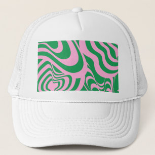 Colourful Retro Swirl Groovy Y2K Pattern Trucker Hat