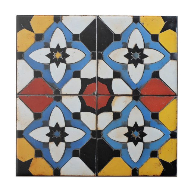 Colourful Retro Tile Style (Front)