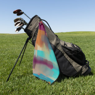 Colourful retro tone blend  golf towel