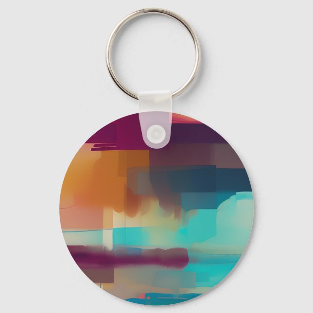 Colourful retro tone blend  keychain (Front)