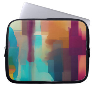 Colourful retro tone blend  laptop sleeve