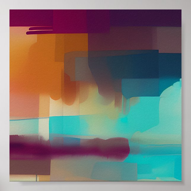 Colourful retro tone blend poster (Front)