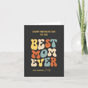 Colourful Retro Typography On Dark Grey Card