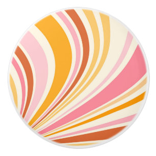 Colourful retro vibes ceramic knob