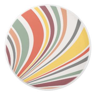 Colourful retro vibes ceramic knob