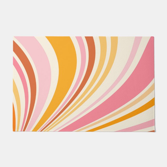 Colourful retro vibes doormat (Front)