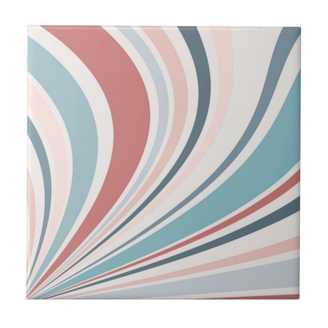 Colourful retro vibes in pink, blue and grey tile (Front)