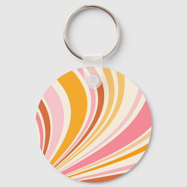 Colourful retro vibes keychain (Front)