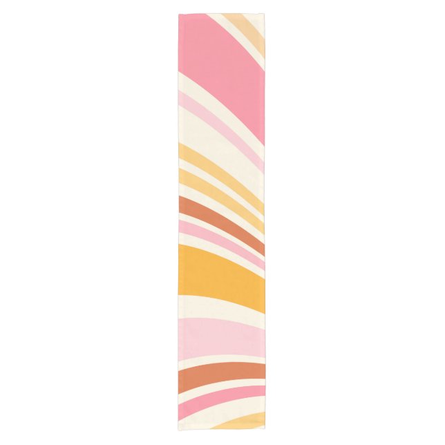 Colourful retro vibes short table runner (Front)