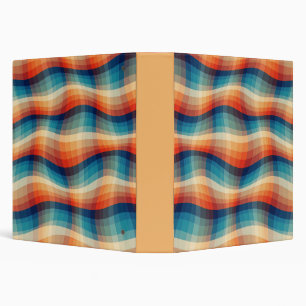 Colourful Retro Waves Vintage Binder