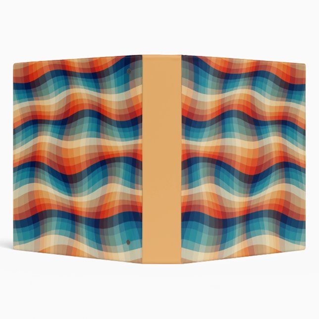Colourful Retro Waves Vintage Binder (Background)