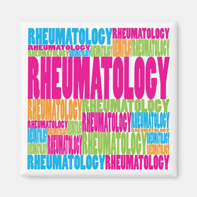 Colourful Rheumatology Magnet (Front)