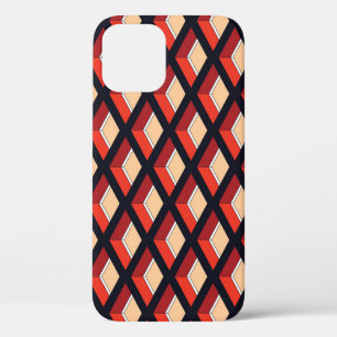 Colourful Rhombus: Vintage Geometric Background iPhone 12 Case