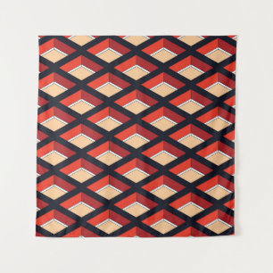 Colourful Rhombus: Vintage Geometric Background Tapestry