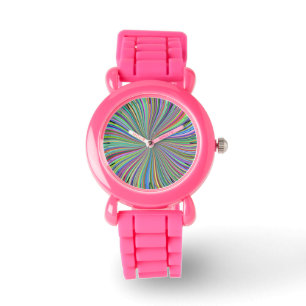 Colourful Ribbon Spiral Swirl Optical Illusion Watch