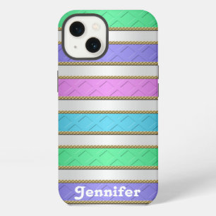 Colourful Ribbons Stripes Personalized Art iPhone 13 Case