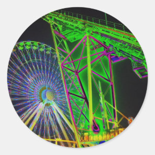 Colourful Rides Classic Round Sticker