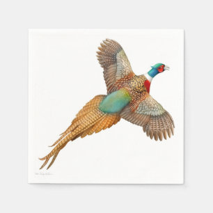 Colourful Ring Necked Pheasant Paper Napkins