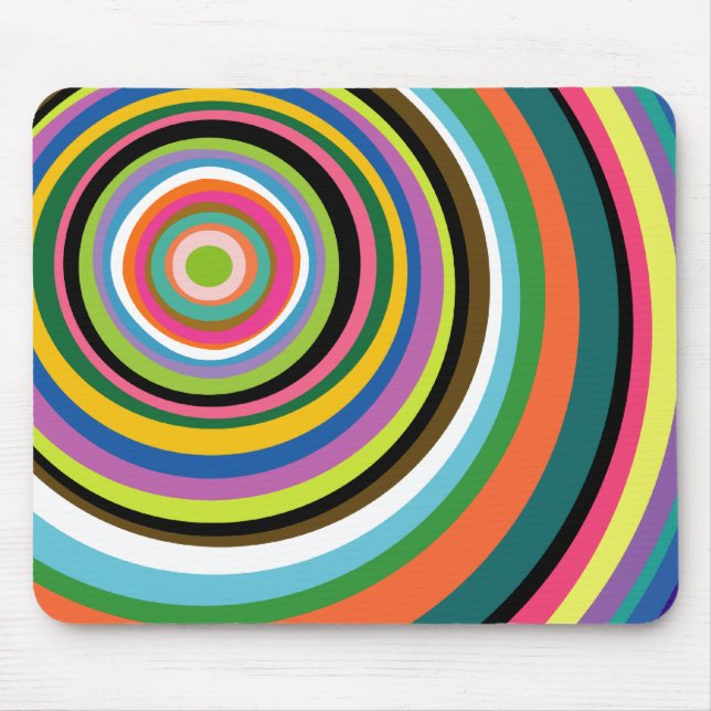 Colourful Rings Mousepad (Front)