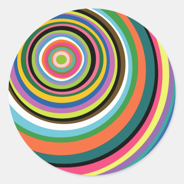 Colourful Rings Sticker (Front)