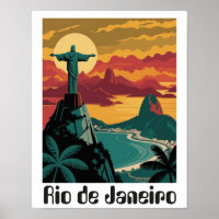 Colourful Rio de Janeiro Brazil Travel Art