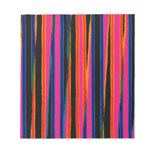Colourful ripped paper pattern notepad