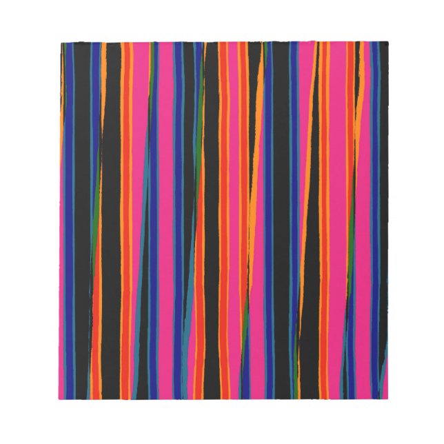 Colourful ripped paper pattern notepad (Front)