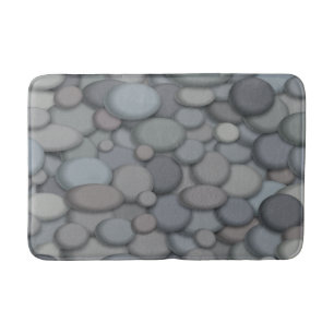 Colourful River Rock Pebbles Art Bath Mat