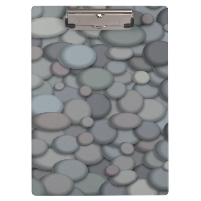 Colourful River Rock Pebbles Art Clipboard (Front)