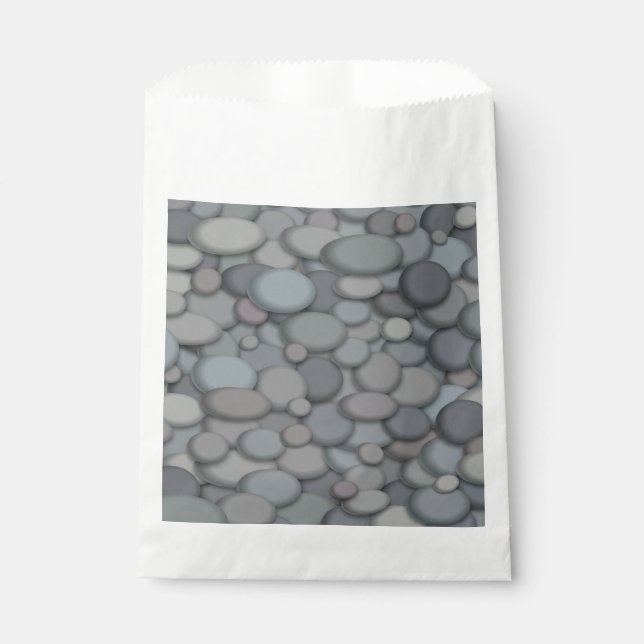 Colourful River Rock Pebbles Art Favour Bag (Front)