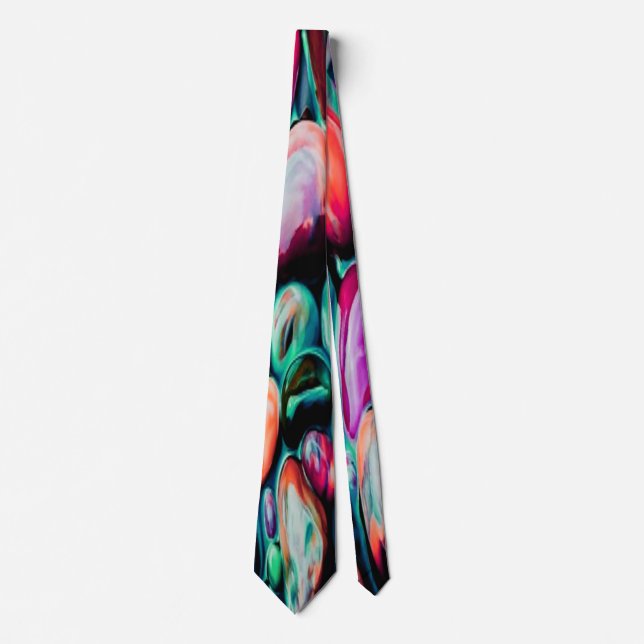 Colourful River Rock Tie (Front)